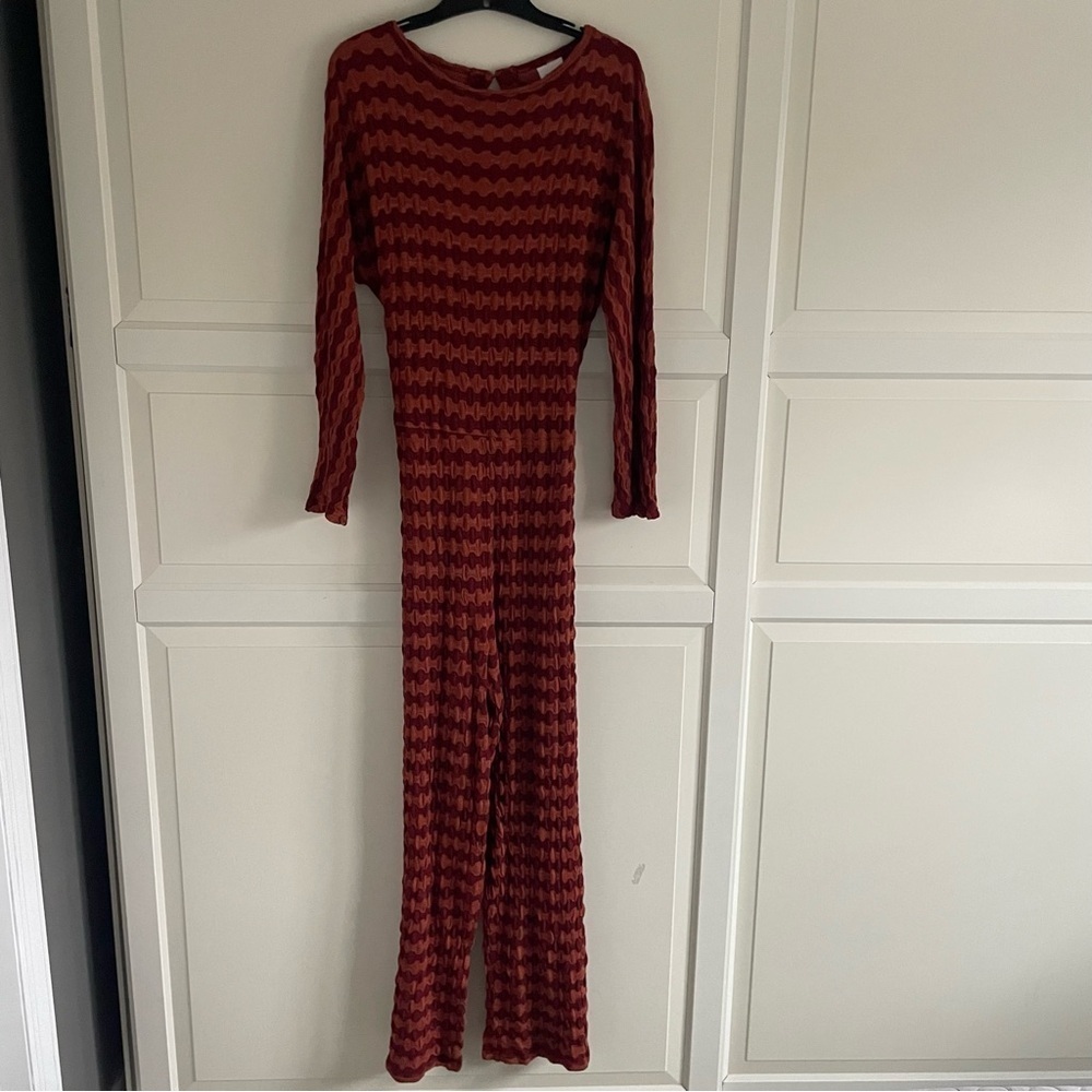 Rita Row Lirio striped rust color jumpsuit 20205 - Picture 4 of 15